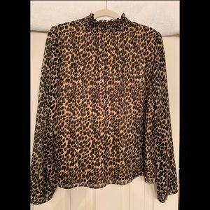 J. Crew size L, Leopard print